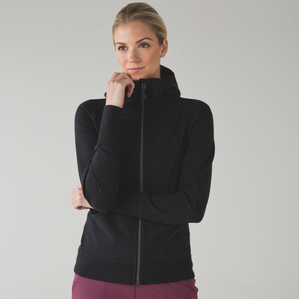 Lululemon Scuba Hoodie *Terry* Size 10 Heathered Black - EUC